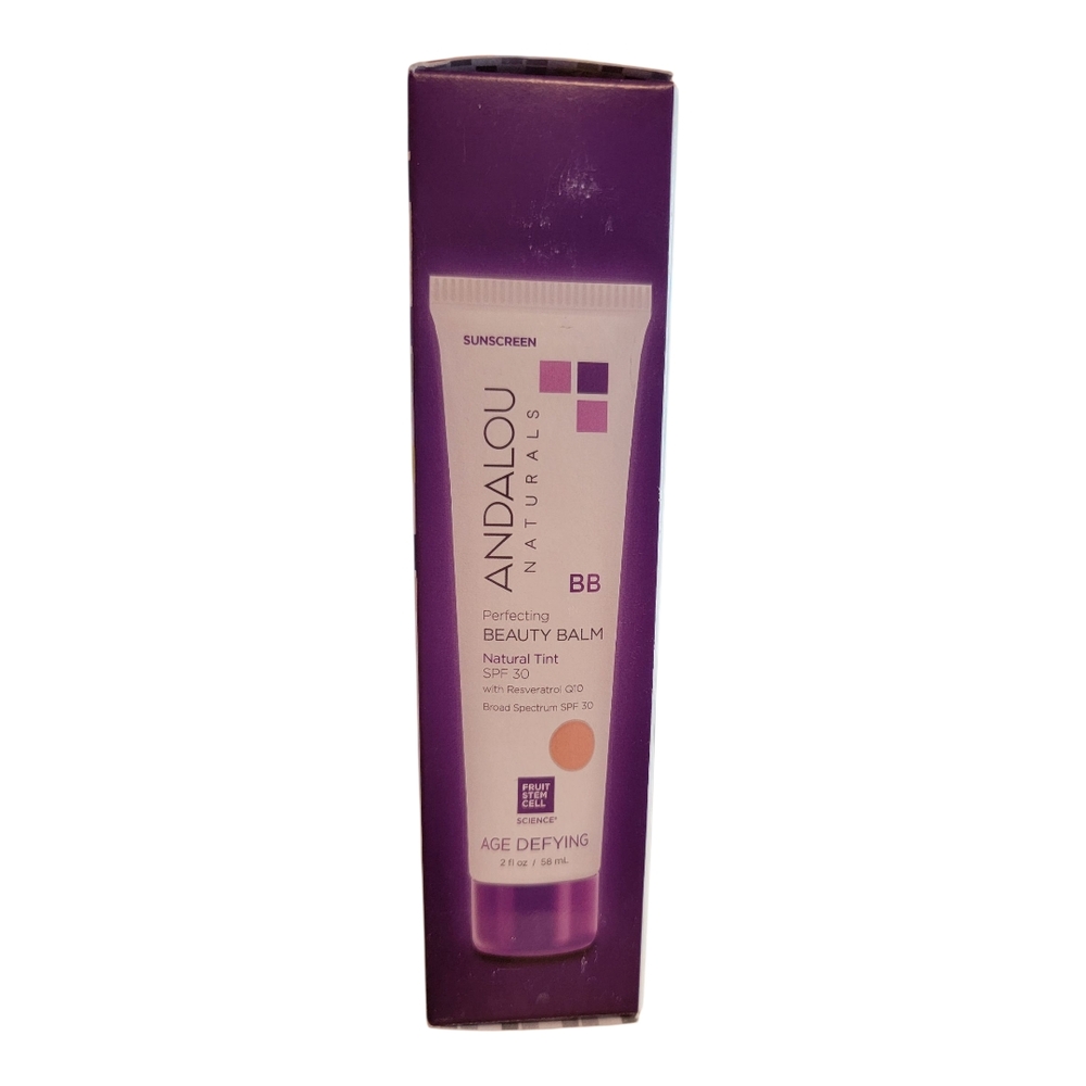 Andalou Naturals Perfecting BB Beauty Balm, SPF 30, Natural Tint, 2 fl oz(58 ml)
